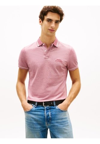 Polo Rojo Oxford Two Tone De Corte Regular Tommy Hilfiger Tommy Hilfiger