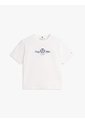 Camiseta Blanca Amplia Con Logo Y Escudo Bordado Tommy Hilfiger de Tommy Hilfiger