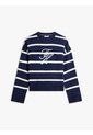 Saco Azul Tejido Amplio De Punto Con Logo Bordado Tommy Hilfiger de Tommy Hilfiger