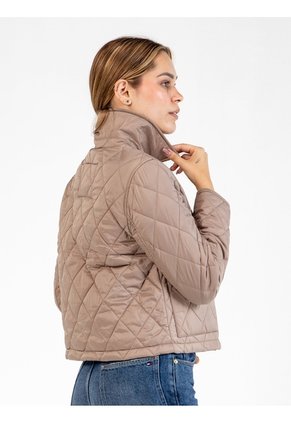 Chaqueta Dorado Acolchada Quilted Con Logo Bordado Tommy Hilfiger