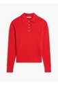 Saco Rojo Tejido Amplio Tipo Polo De Punto Trenzado Tommy Hilfiger de Tommy Hilfiger