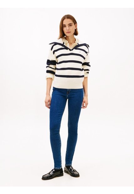Jeans Azul Denim Como De Corte Skinny Tommy Hilfiger