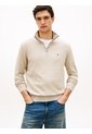 Saco Beige Con Cuello Perkins Y Cremallera Tommy Hilfiger de Tommy Hilfiger