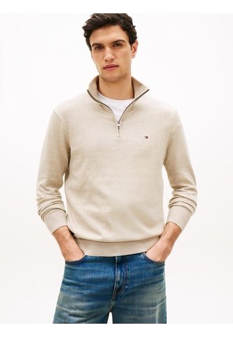 Saco Beige Con Cuello Perkins Y Cremallera Tommy Hilfiger Tommy Hilfiger