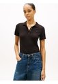 Polo Negro De Corte Slim Con Tejido Pique Tommy Hilfiger de Tommy Hilfiger