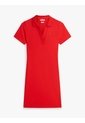 Vestido Rojo Tipo Polo Con Cuello En V Abierto Tommy Hilfiger de Tommy Hilfiger