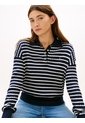 Saco Azul Tejido Amplio Tipo Polo De Punto Trenzado Tommy Hilfiger de Tommy Hilfiger
