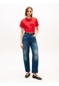 Camiseta Roja De Punto Interlock Con Logo Tommy Hilfiger de Tommy Hilfiger