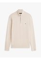Saco Beige Con Cuello Perkins Y Cremallera Tommy Hilfiger de Tommy Hilfiger
