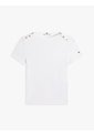Camiseta Blanca Slim De Cuello Barco Con Botones Tommy Hilfiger de Tommy Hilfiger