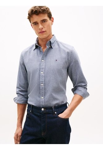 Camisa Azul TH Flex Regular Tommy Hilfiger Tommy Hilfiger