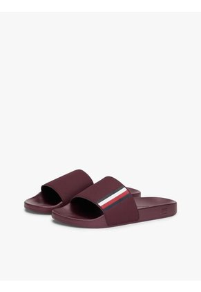 Sandalias Rojo Texturizadas De Piscina Tommy Hilfiger