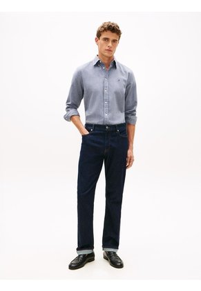 Camisa Azul TH Flex Regular Tommy Hilfiger