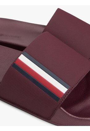 Sandalias Rojo Texturizadas De Piscina Tommy Hilfiger