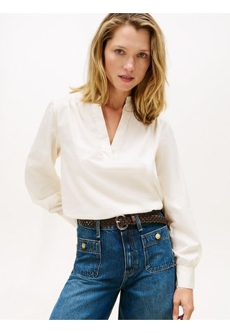 Blusa Blanca De Popelina Con Mangas Largas Tommy Hilfiger Tommy Hilfiger