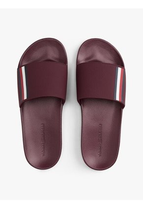 Sandalias Rojo Texturizadas De Piscina Tommy Hilfiger