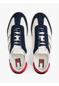 Tenis Negro Retro Con Cuero Tommy Hilfiger de Tommy Hilfiger