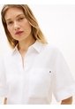 Camisa Blanca De Manga Corta Con Corte Amplio Tommy Hilfiger de Tommy Hilfiger