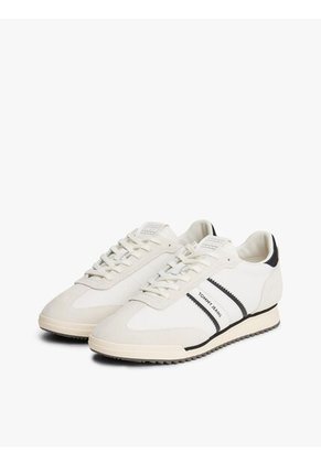 Tenis Blanco Retro Con Cuero Tommy Hilfiger