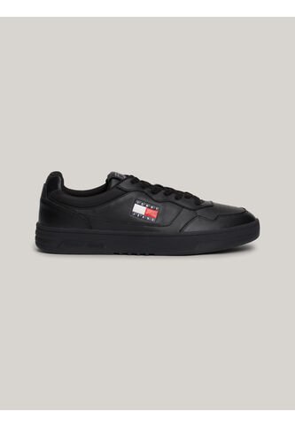 Tenis Negro De Cuero Color Block Tommy Hilfiger Tommy Hilfiger