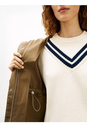 Chaqueta Verde Utility Con Capota Tommy Hilfiger