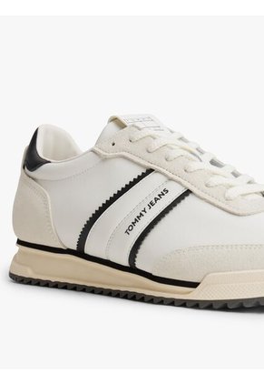 Tenis Blanco Retro Con Cuero Tommy Hilfiger