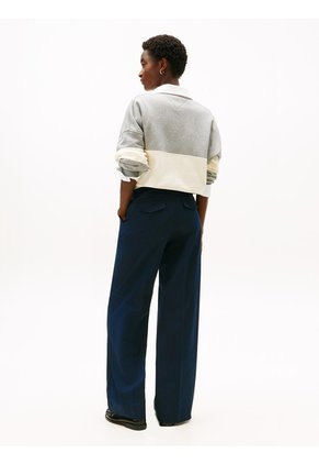 Pantalón Multicolor Wide Leg Con Logo Tommy Hilfiger