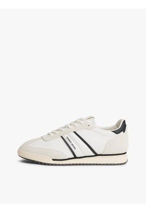 Tenis Blanco Retro Con Cuero Tommy Hilfiger
