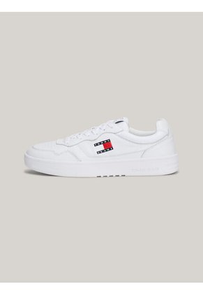 Tenis Blanco De Cuero Color Block Tommy Hilfiger