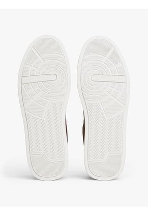 Tenis Marrón De Tenis En Cuero Texturizada Tommy Hilfiger