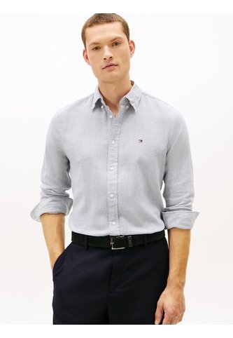 Camisa Azul De Corte Regular En Tejido Dobby Tommy Hilfiger Tommy Hilfiger