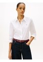 Camisa Blanca A Rayas De Corte Regular Tommy Hilfiger de Tommy Hilfiger