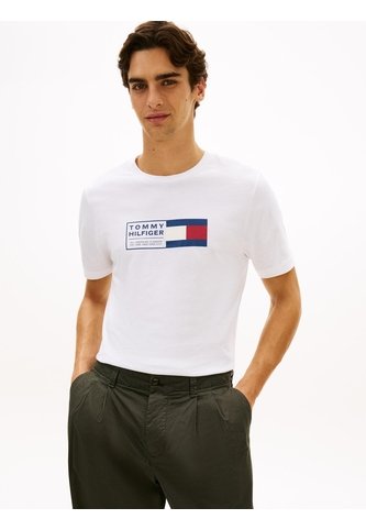 Camiseta Blanca De Punto Con Cuello Redondo Tommy Hilfiger Tommy Hilfiger