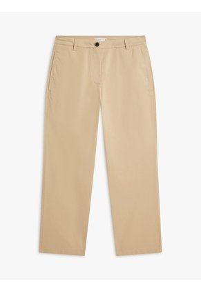 Pantalón Beige Chino Lavado Slim De Pierna Recta Tommy Hilfiger