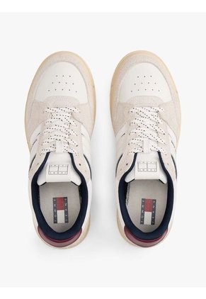 Tenis Negro De Ante Con Mezcla De Texturas Tommy Hilfiger