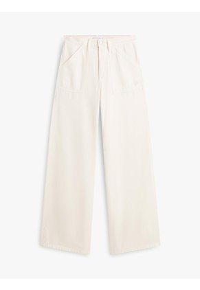 Jeans Beige De Estilo Años 70 Con Pierna Ancha Y Talle Alto Tommy Hilfiger