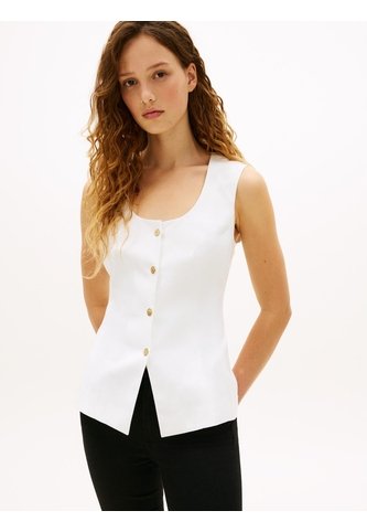 Chaleco Blanco Slim Con Botones Dorados Tommy Hilfiger Tommy Hilfiger