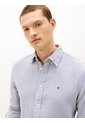 Camisa Azul De Corte Regular En Tejido Dobby Tommy Hilfiger de Tommy Hilfiger