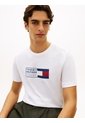 Camiseta Blanca De Punto Con Cuello Redondo Tommy Hilfiger de Tommy Hilfiger