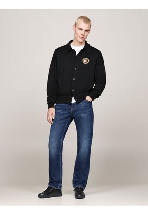 Tenis Negro De Cuero Color Block Tommy Hilfiger