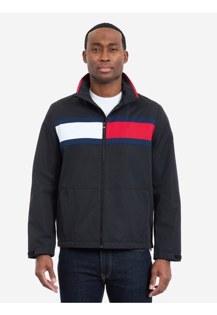 Chaqueta Negra Glenville Hipster Con Diseño Color Block Tommy Hilfiger