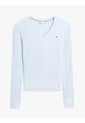 Saco Celeste De Punto Trenzado Con Cuello En V Tommy Hilfiger de Tommy Hilfiger