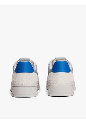 Tenis Gris De Ante Con Mezcla De Texturas Tommy Hilfiger