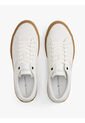 Tenis Blanco De Cuero Con Mezcla De Texturas Tommy Hilfiger de Tommy Hilfiger