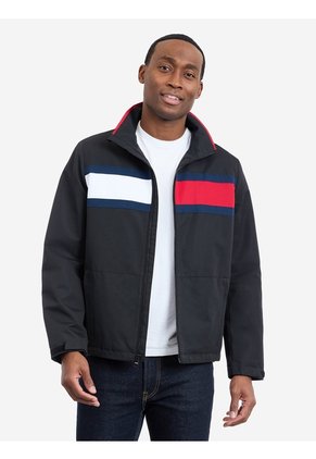 Chaqueta Negra Glenville Hipster Con Diseño Color Block Tommy Hilfiger