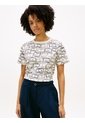 Camiseta Blanca Amplia De Punto Interlock Tommy Hilfiger de Tommy Hilfiger