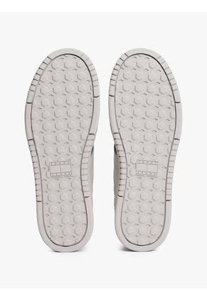 Tenis Gris De Ante Con Mezcla De Texturas Tommy Hilfiger