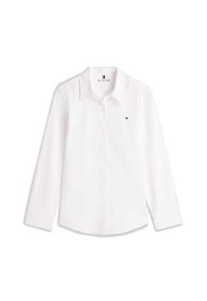 Camisa Blanca A Rayas De Corte Regular Tommy Hilfiger