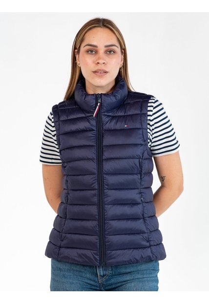 Chaleco Azul Acolchado Con Logo Bordado Tommy Hilfiger