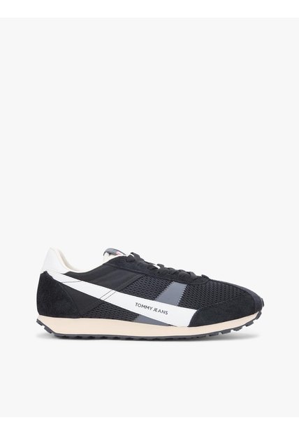 Tenis Negro Retro Runner Archive Open Mesh Tommy Hilfiger